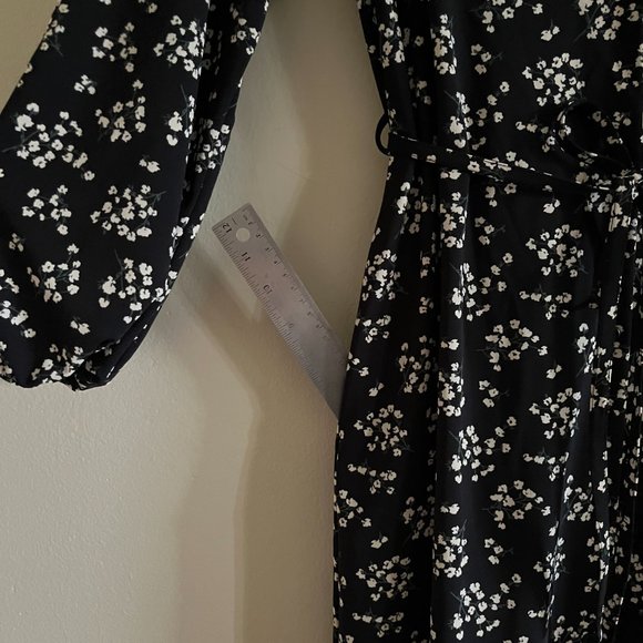 Long-Sleeved Button-Up Floral Midi Dress with Pockets - Uniqlo - Picture 5 of 7